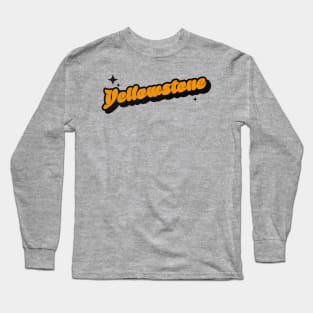 Yellowstone - Retro Classic Typography Style Long Sleeve T-Shirt